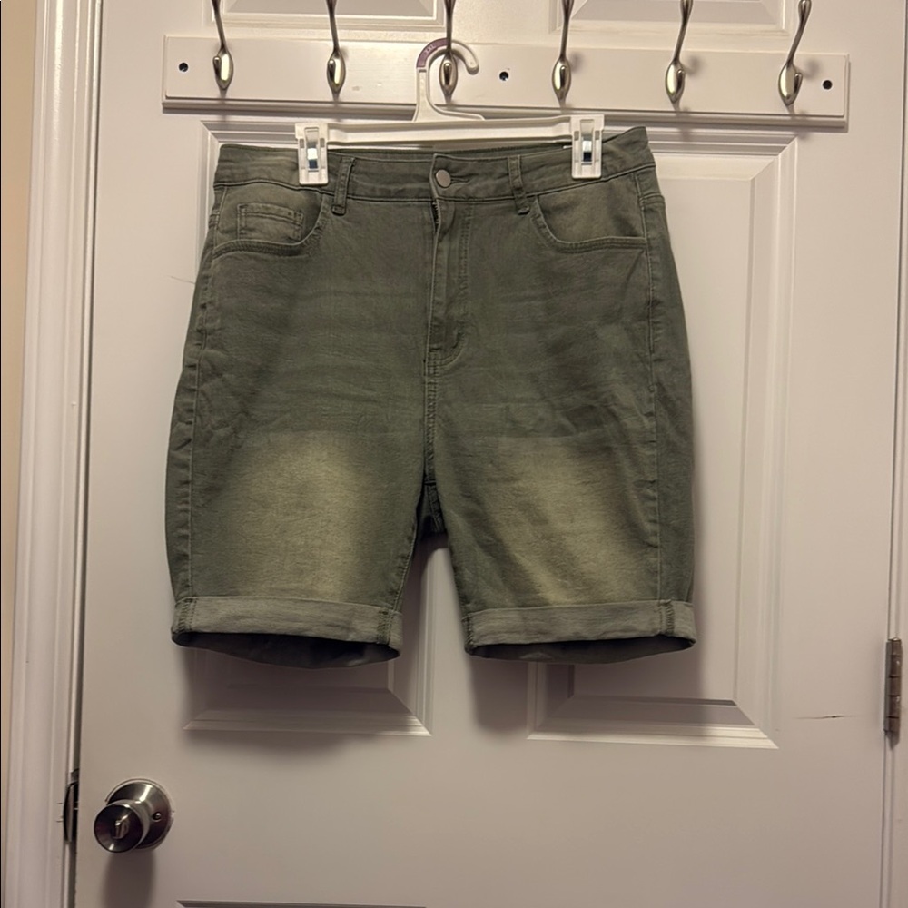 Olive Green Women's Shorts